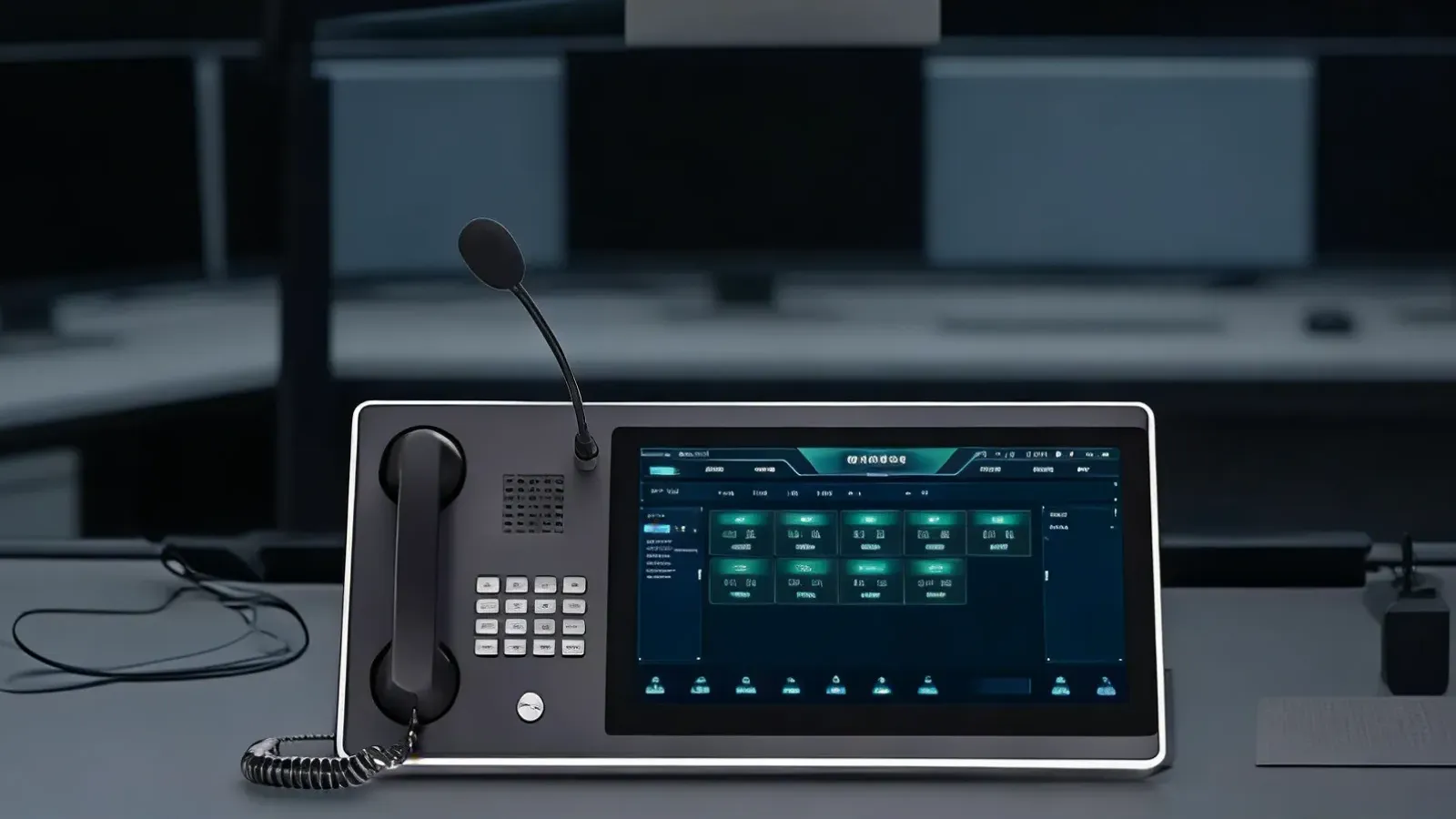 指揮控制台顯示整合式通訊系統 指揮控制台顯示整合式通訊系統