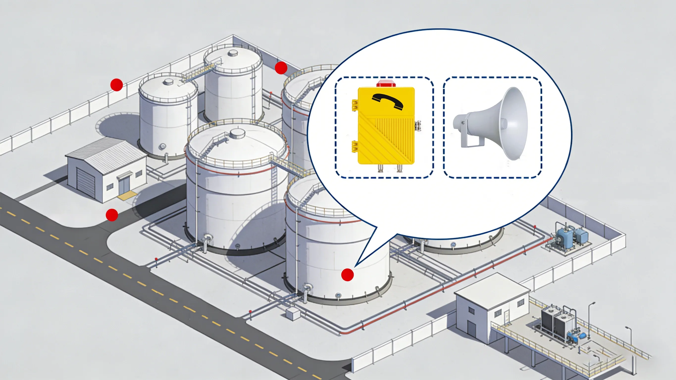 Design Drawing of Explosion-proof Amplification Station in Oil Storage Tank Area 